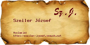 Szeiler József névjegykártya