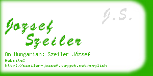jozsef szeiler business card