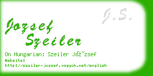 jozsef szeiler business card